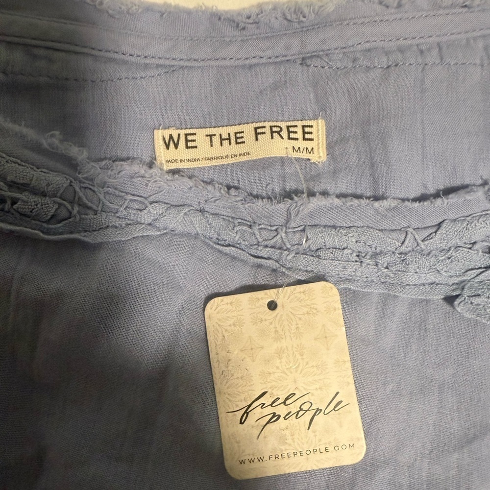 Free People NWT “Rustic Romance Blouse” Country Tide! Gorgeous Detail ❤️ - Picture 10 of 12